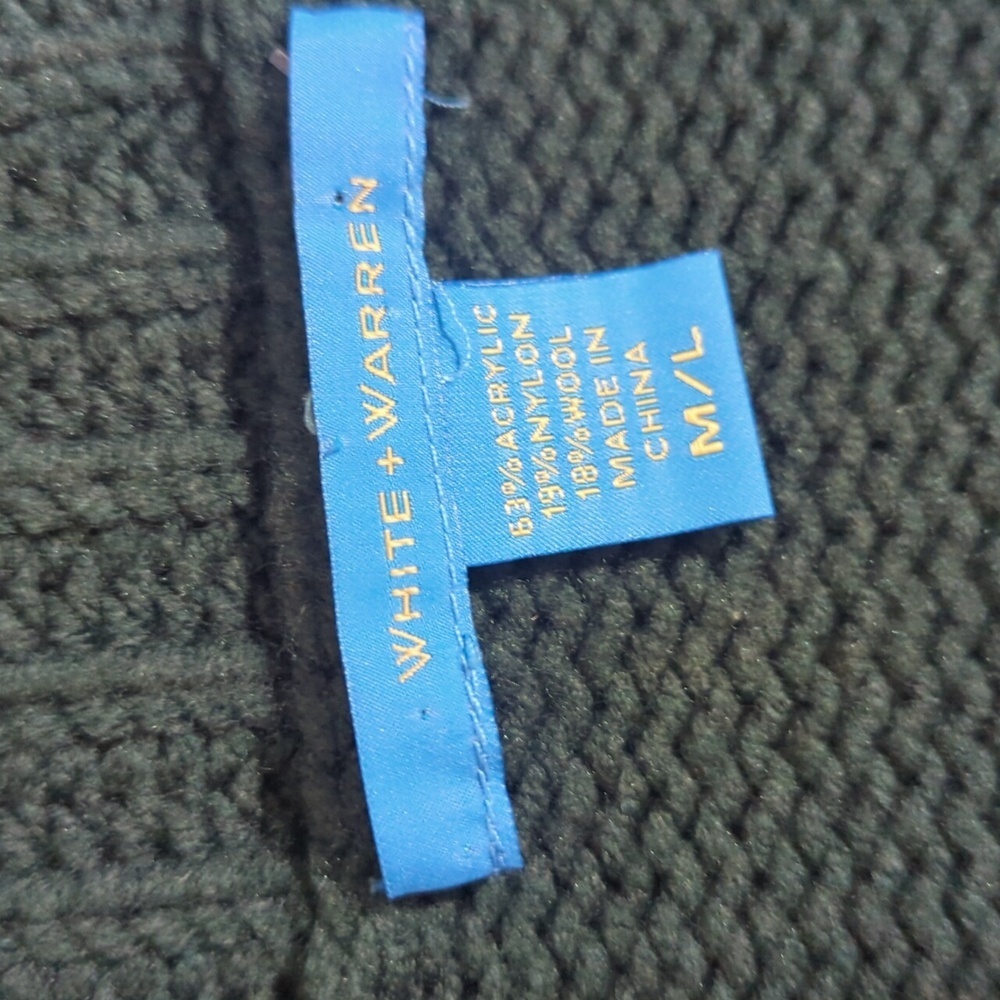 Chunky Green Cardigan Warm Cozy Spruce Green Open Front Waterfall Sweater Sz M/L - Picture 5 of 9
